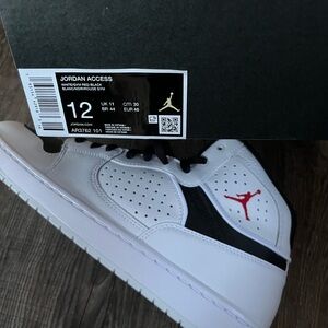 Jordan Access White Black Red Sneakers